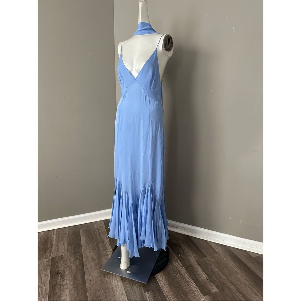 Khaite Candita plunge-front ruffled-hem silk dress - Picture 7 of 13